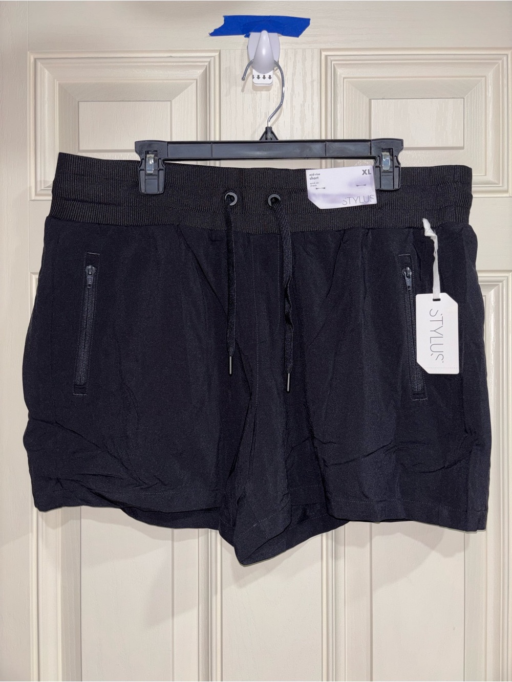 STYLUS Black Women's Athletic Drawstring Shorts